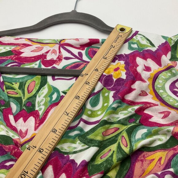 Soft Surroundings XL Sleeveless Maxi Dress Malee Faux Wrap Floral Multicolor - Picture 8 of 13